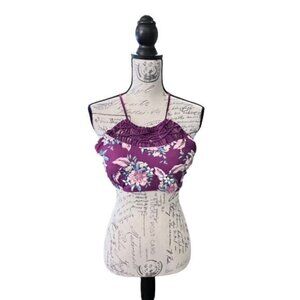 SALE!! 2 for $15 Ambrielle Burgundy Bandeau Bikini Swim Top Halter Web Neck Tie